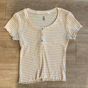 Yellow and White Shirt